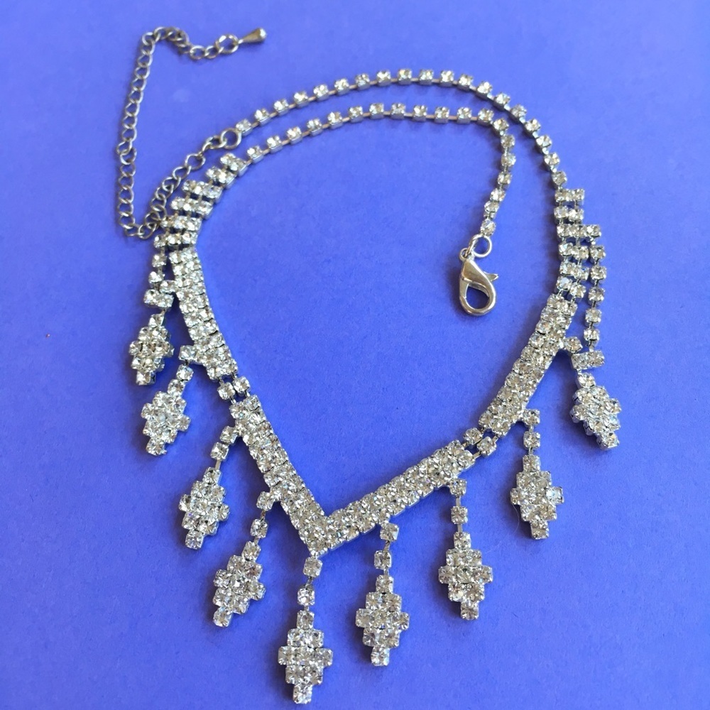 Rhinestone Choker Necklace - Picture 7 of 7